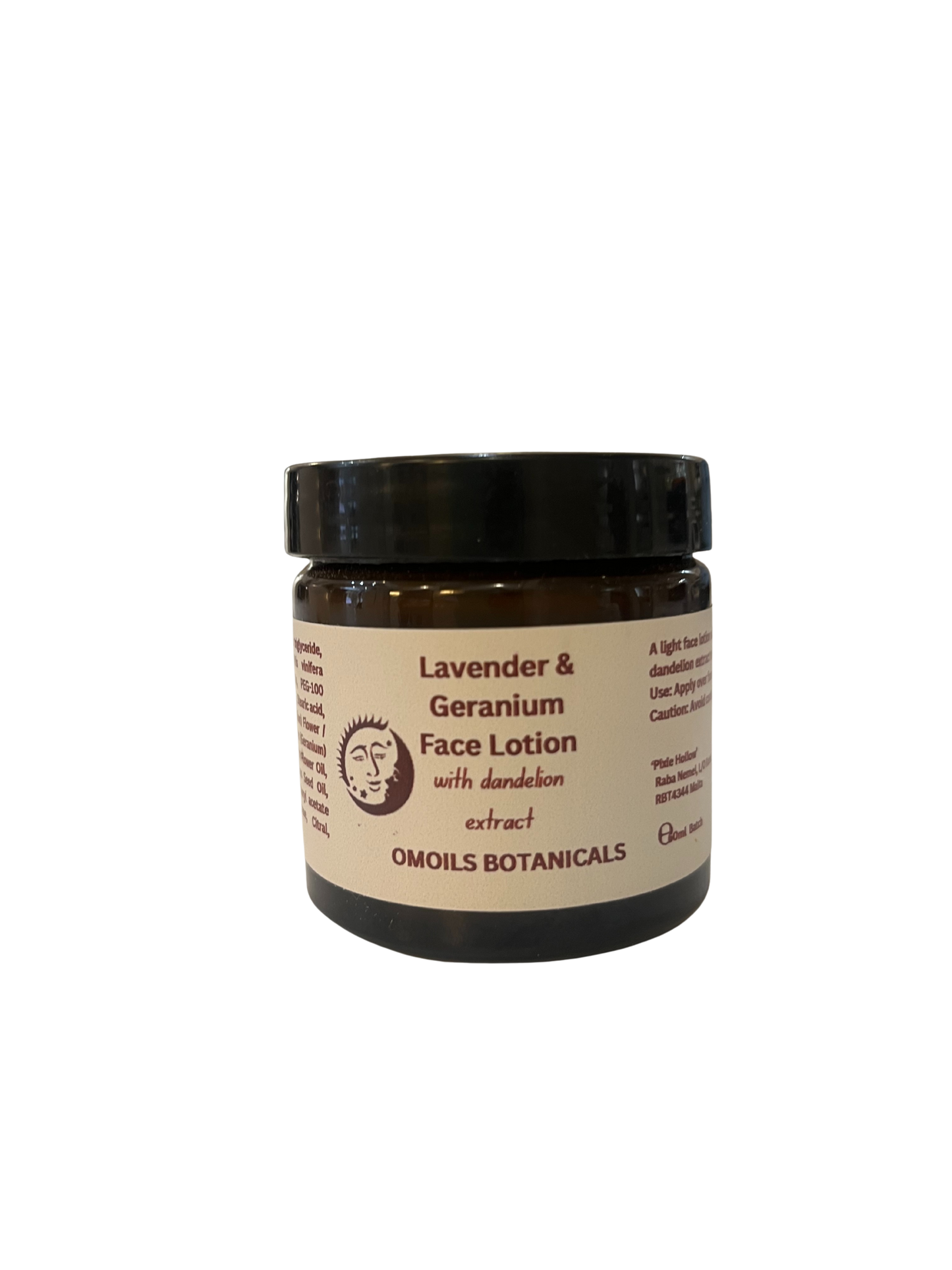 Lavender & Geranium Face Lotion with Dandelion Extract